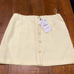 Zara yellow mini skirt